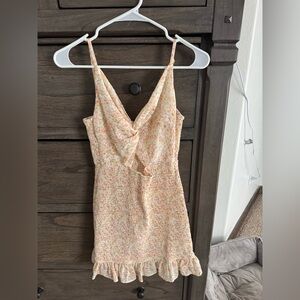 MARBLE Floral Peach Dress